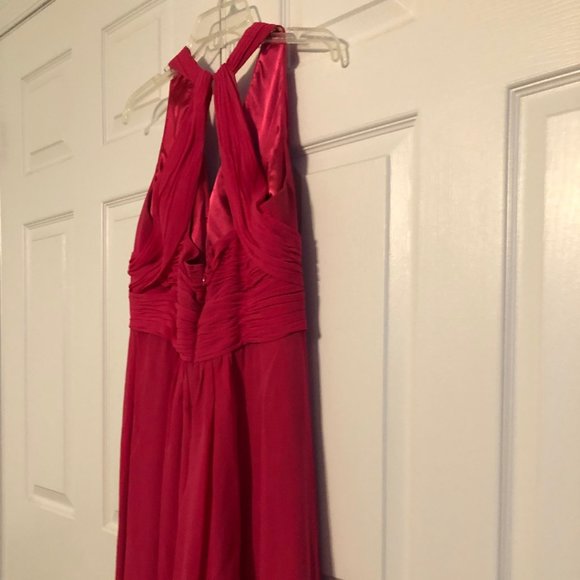 Ann Taylor fuchsia silk dress with built-in bra - Picture 5 of 5